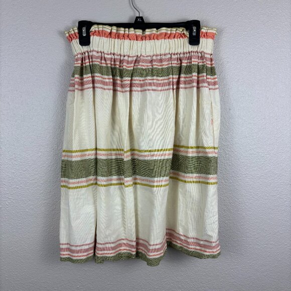 Trove Womens Multicolor Striped Elastic Waist Classic Mini A-Line Skirt Size S-M - Picture 1 of 8
